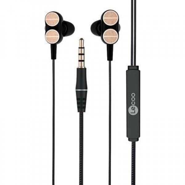 Lenovo Lecoo EH102 3.5 Mm Jacklı Siyah Kablolu Kulak İçi Mikrofonlu Kulaklık