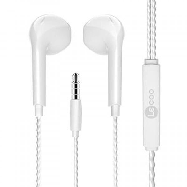 Lenovo Lecoo EH104W 3.5 Mm Jacklı Kablolu Kulak İçi Mikrofonlu Kulaklık Beyaz
