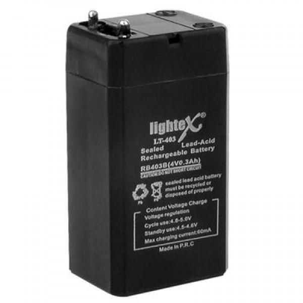 Lightex LT-403 4 Volt 0.3 Amper Akü