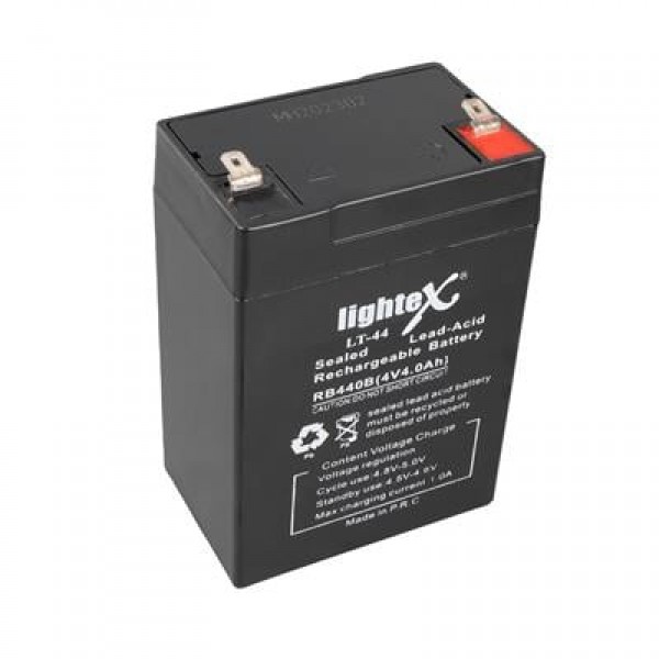 Lightex LT-44 4Volt 4.0Amper Kuru Işıldak Aküsü Lightex LT-44 4Volt 4.0Amper Kuru Işıldak Aküsü