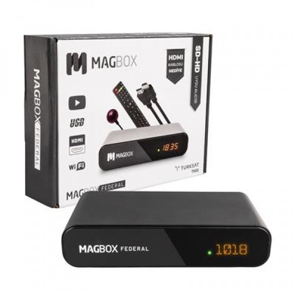 Magbox Federal TKGS'li HD Uydu Alıcısı Scart + HDMI Çıkışlı