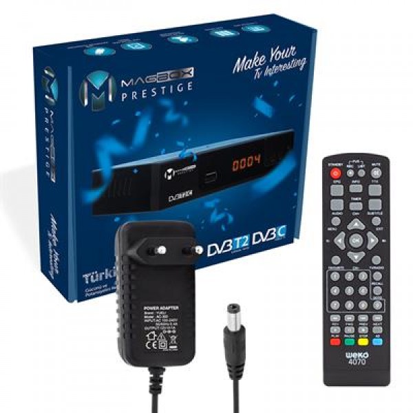 Magbox Prestige DVB T2/C HDMI+Scart Full HD Mini Karasal-Uydu Alıcısı (Youtube) Magbox Prestige DVB T2/C HDMI+Scart Full HD Mini Karasal-Uydu Alıcısı (Youtube)