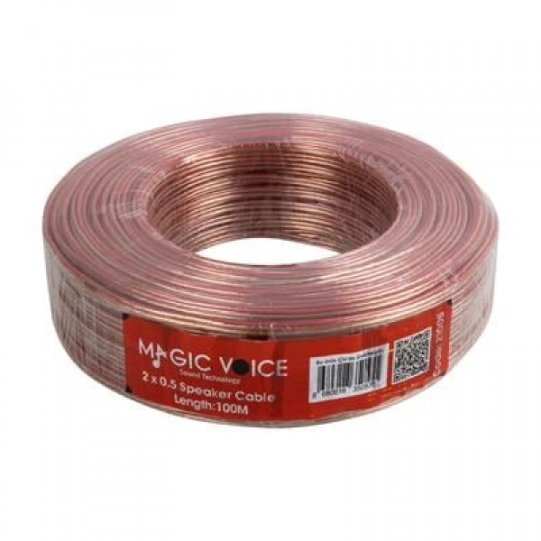 MagicVoice 2 x 0.50 Şeffaf Hoparlör Kablosu MagicVoice 2 x 0.50 Şeffaf Hoparlör Kablosu