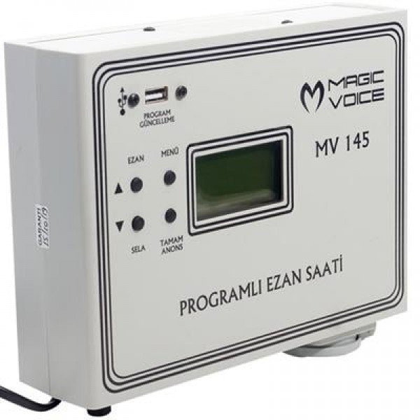 Magicvoice MV-145 3 Hocalı Programlı Duvar Tipi Ezan Saati