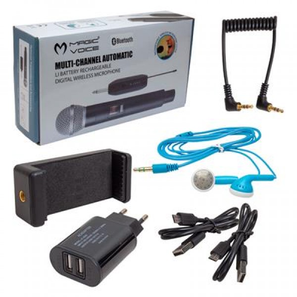 Magicvoice Mv-19602 UHF Kablosuz Kamera Uyumlu Bluetooth İkili Mikrofon Set