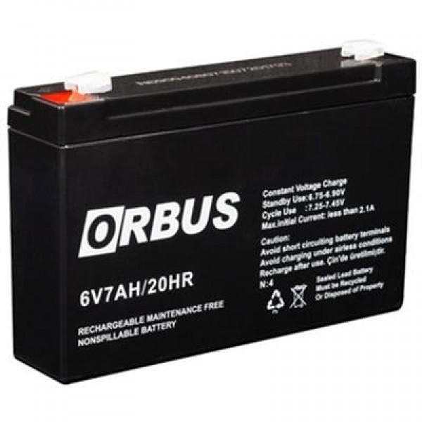 Orbus 6 Volt 7 Amper Kuru Akü (150 * 30 * 94 Mm) Orbus 6 Volt 7 Amper Kuru Akü (150 * 30 * 94 Mm)