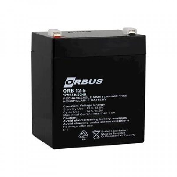 Orbus ORB12-5 12 Volt 5 Amper Kuru Akü (90x70x101 Mm) Orbus ORB12-5 12 Volt 5 Amper Kuru Akü (90x70x101 Mm)