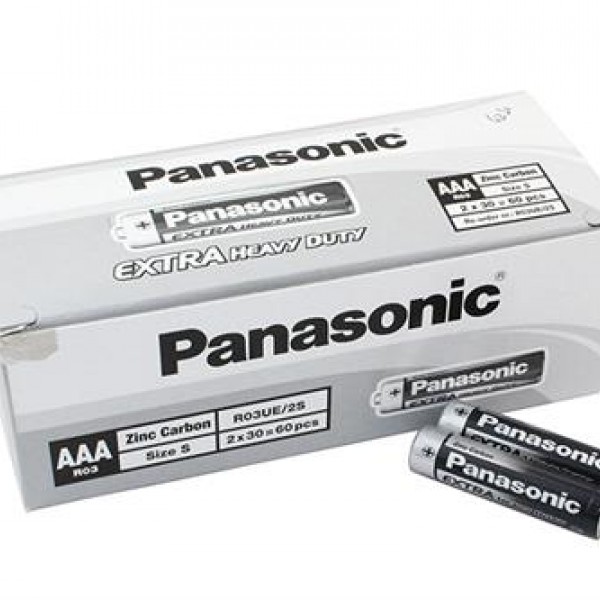 Panasonic R03UE/2S Manganez AAA İnce Kalem Pil (60'lı Paket)