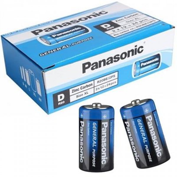 Panasonic Manganez Büyük D Boy 24’lü Pil R20BE/2PS