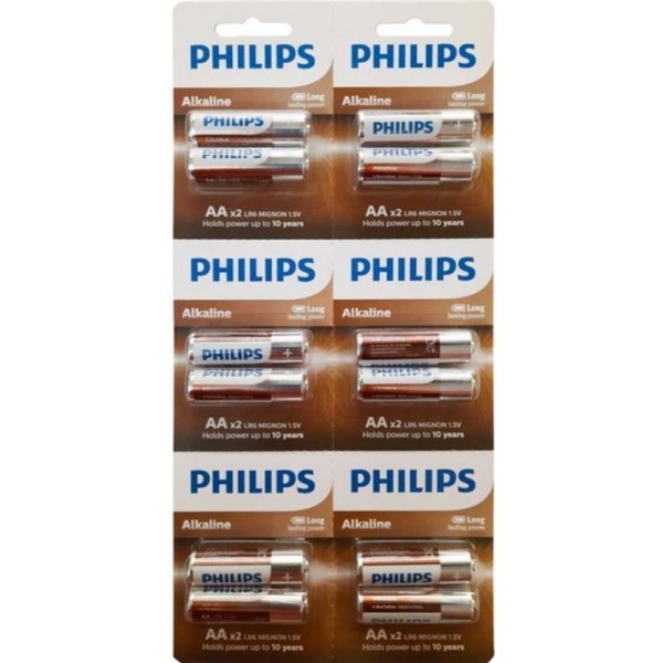 Philips AA Alkalin Kalem Pil 12'li Kartela