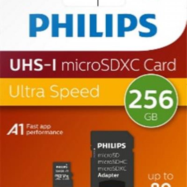 Philips FM25MP45B/00 256GB Class10 UHS-I U1 TF Adaptörlü Micro SDXC Hafıza Kartı