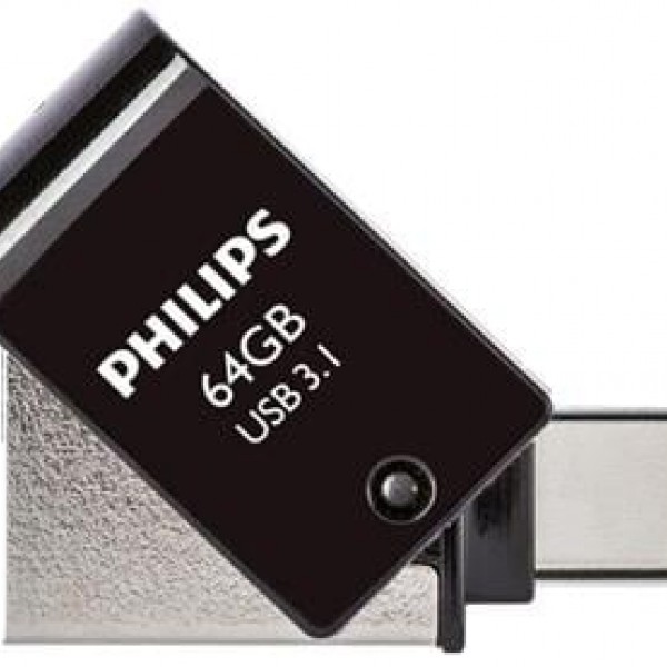 Philips FM64DC152B/00 64Gb 2 IN 1 TYPE-C/USB 3.1 Siyah Gri USB Flash Bellek