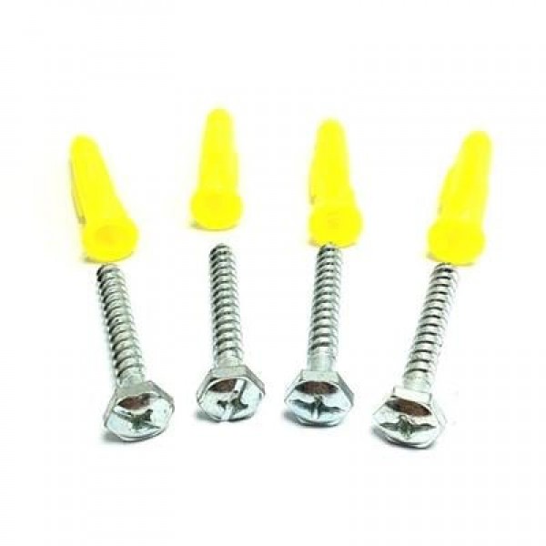 Plastik Dübel + Vida (Yıldız + Anahtar Uç) (100 Adet)