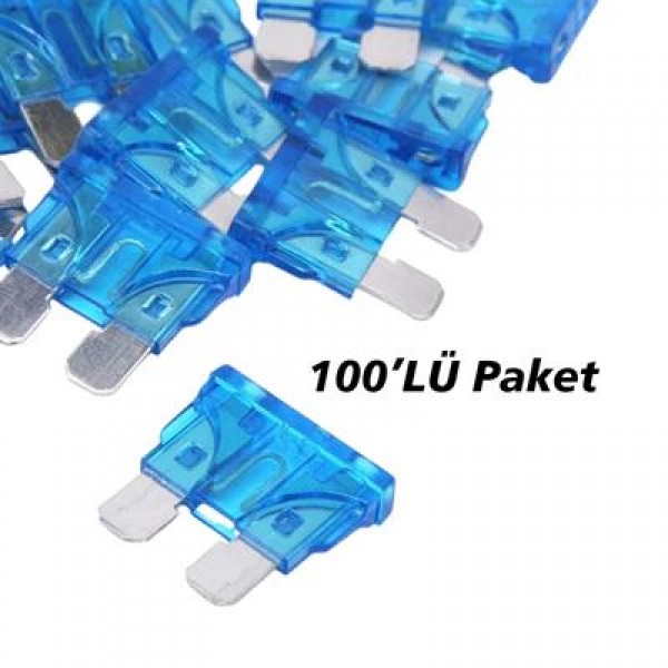 PowerMaster 15 Amper Aşırı Yük ve Kısa Devre Koruma Bıçaklı Oto Sigortası (100lü Paket)