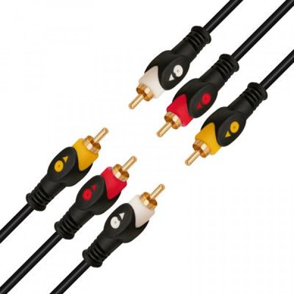 Powermaster 1.5 Metre 3RCA-3RCA Kablo