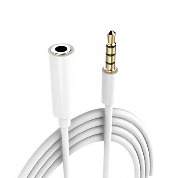 PowerMaster PM-17603 3.5 mm Erkek/Dişi 4 Boğumlu AUX Stereo Uzatma Kablosu 1 Metre PowerMaster PM-17603 3.5 mm Erkek/Dişi 4 Boğumlu AUX Stereo Uzatma Kablosu 1 Metre