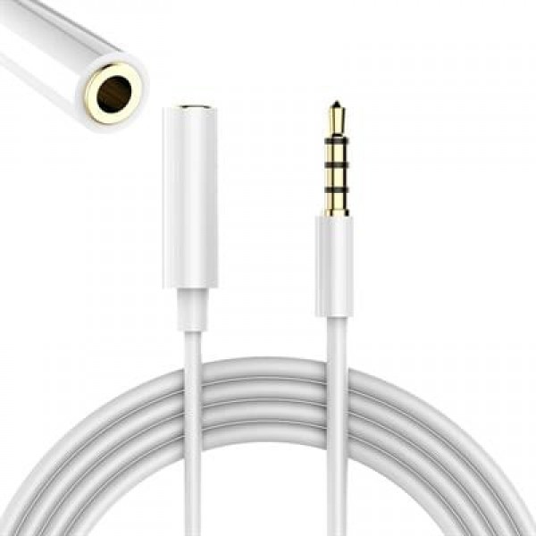 PowerMaster PM-17603 3.5 mm Erkek/Dişi 4 Boğumlu AUX Stereo Uzatma Kablosu 1 Metre PowerMaster PM-17603 3.5 mm Erkek/Dişi 4 Boğumlu AUX Stereo Uzatma Kablosu 1 Metre