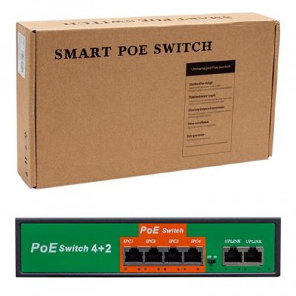 Powermaster POE4+2 72W 10/100 MBPS Poe Ethernet Switch Powermaster POE4+2 72W 10/100 MBPS Poe Ethernet Switch