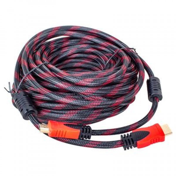 Powermaster Örgülü Altın Uçlu 30 Metre HDMI Kablo Powermaster Örgülü Altın Uçlu 30 Metre HDMI Kablo