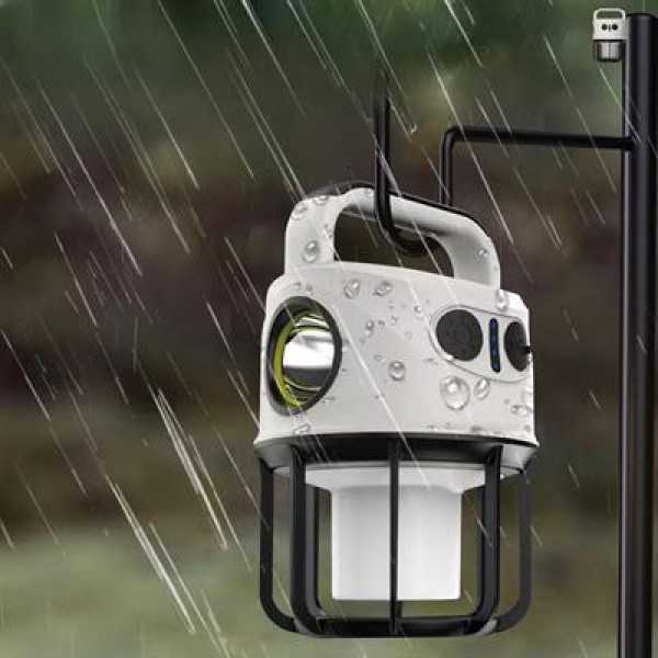 Powermaster CH-22025 Çift Işıklı Kamp Lambası El Feneri PowerBank Özellikli (Gün Işığı - Beyaz)