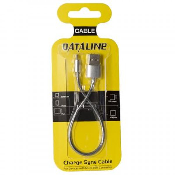 Powermaster Dataline Micro Serisi Örgülü Kısa Şarj Kablosu