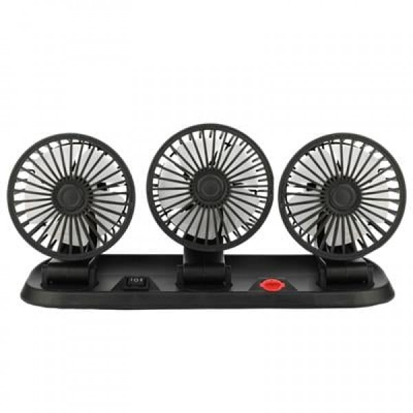 Powermaster Fan40 12 Volt Dc Çakmaklıklı Mini 3Lü Plastik Araç Fanı