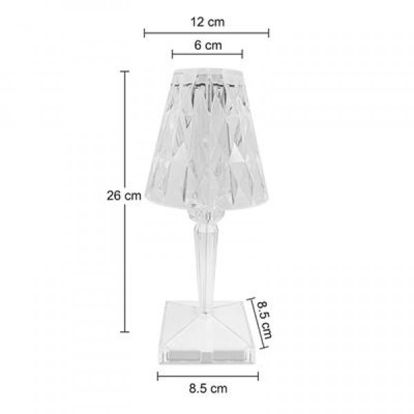 PowerMaster HA-1638 Dekoratif RGB LED'li Ambiyans Masa Gece Lambası Şarjlı Dokunmatik Tuşlu