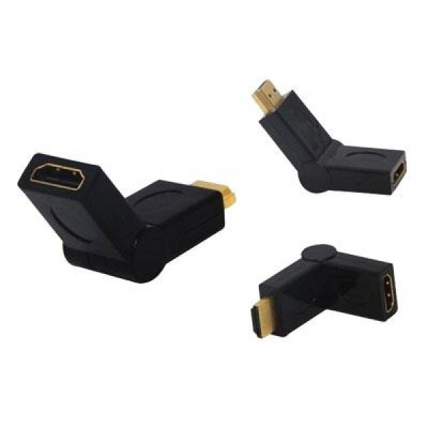 HDMI Erkek Dişi L Tip Ara Oynar Başlık