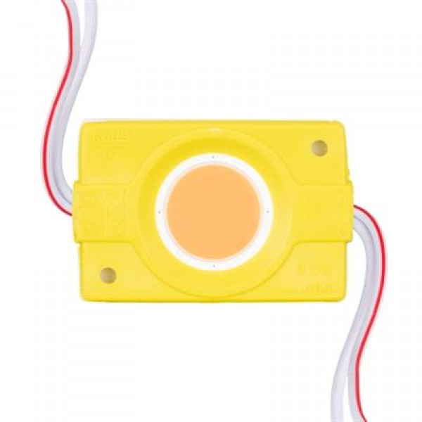 12 Volt 2.4 Watt Sarı COB LED Modül - 40x22 mm 12 Volt 2.4 Watt Sarı COB LED Modül - 40x22 mm