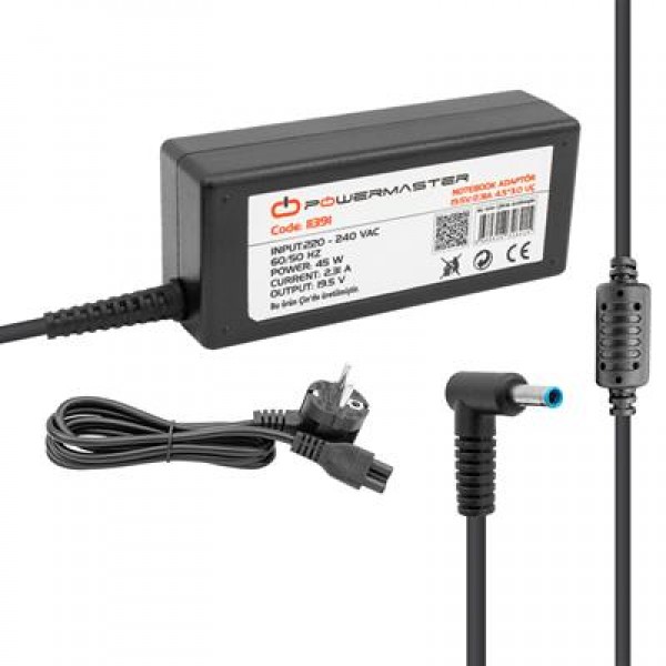 PowerMaster PM-11391 19.5 Volt 2.31 Amper 6.0×4.4 Uçlu Notebook Adaptörü PowerMaster PM-11391 19.5 Volt 2.31 Amper 6.0×4.4 Uçlu Notebook Adaptörü