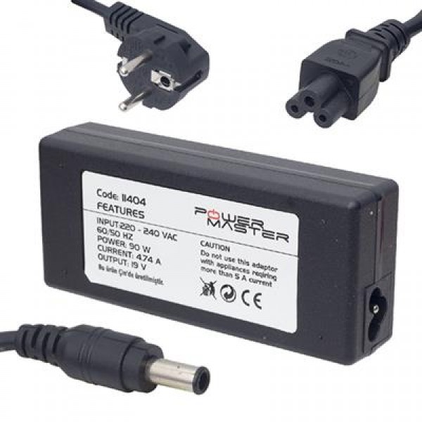 Powermaster PM-11404 19 Volt - 4.74 Amper 5.5*3.0 Mm Uçlu Adaptör (Samsung Notebook) Powermaster PM-11404 19 Volt - 4.74 Amper 5.5*3.0 Mm Uçlu Adaptör (Samsung Notebook)