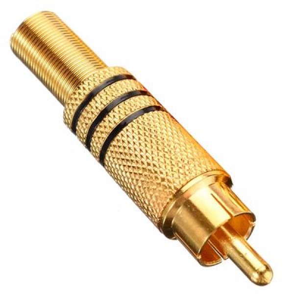 PowerMaster PM-1290 Tos RCA Fiş Metal Gold Erkek Konnektör