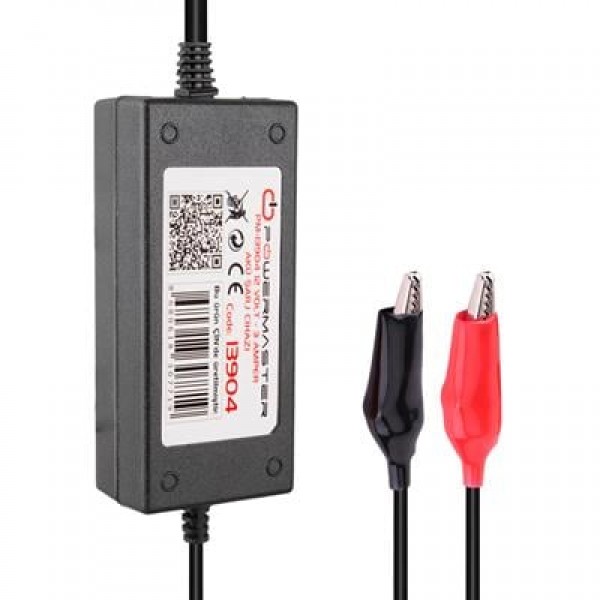 Powermaster PM-13904 12 Volt - 3 Amper Krokodil Uçlu Akü Şarj Adaptörü Powermaster PM-13904 12 Volt - 3 Amper Krokodil Uçlu Akü Şarj Adaptörü