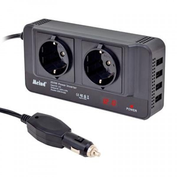 Powermaster 200 Watt DC12V-AC220V Çakmaktan Power İnverter