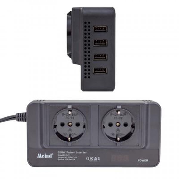 Powermaster 200 Watt DC12V-AC220V Çakmaktan Power İnverter