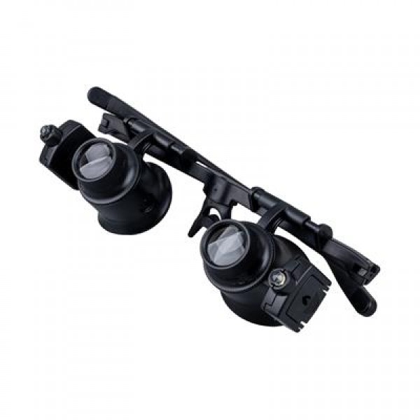 PowerMaster PM-23691 24X Profesyonel Tamirci Kuyumcu Büyüteç Gözlüğü Çift Aydınlatma Ledli (Analog Gözlük)