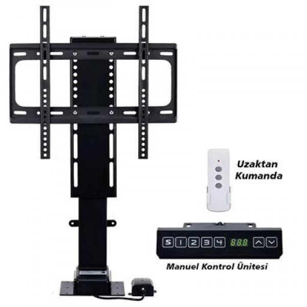 PowerMaster PM-24928 32'' - 57'' İnç Ayarlanabilir Yükseklik Uzaktan Kumandalı TV Kaldırma Lift Asansörü PowerMaster PM-24928 32'' - 57'' İnç Ayarlanabilir Yükseklik Uzaktan Kumandalı TV Kaldırma Lift Asansörü