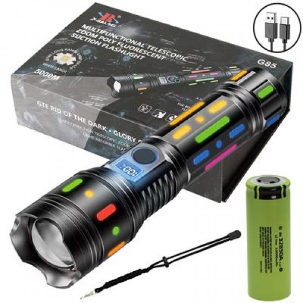 Powermaster PM-25120 Çok Fonksiyonlu Teleskopik Zoom - 5 Modlu Şarjlı El Feneri Powermaster PM-25120 Çok Fonksiyonlu Teleskopik Zoom - 5 Modlu Şarjlı El Feneri