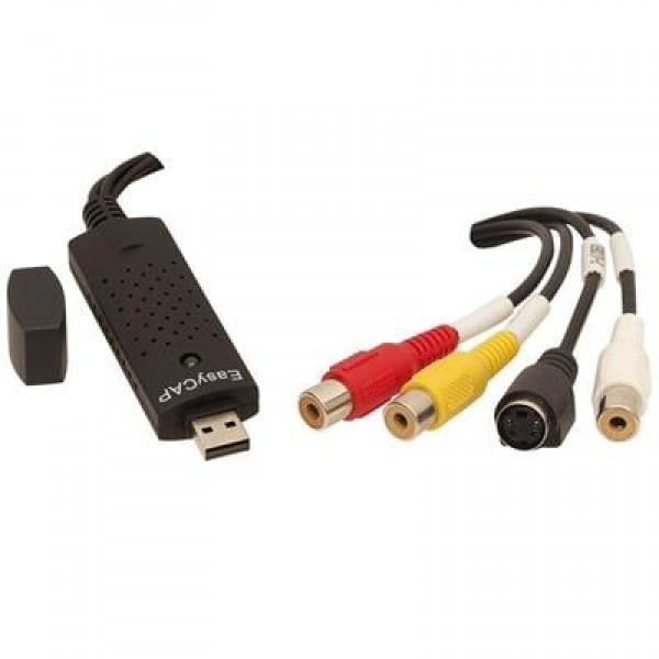 Powermaster RCA Analog S-Video Ses Capture Card 720P EasyCap USB 2.0