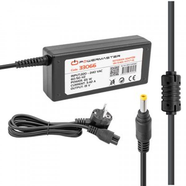 Powermaster PM-33066 19 Volt - 3.42 Amper 4.0*1.7 Mm Uçlu Adaptör (Casper Notebook)