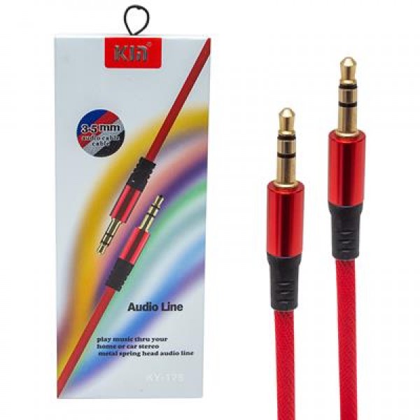 Powermaster Pm-3777 3.5 Mm Erkek/Erkek Kırmızı Stereo Aux Kablo Powermaster Pm-3777 3.5 Mm Erkek/Erkek Kırmızı Stereo Aux Kablo