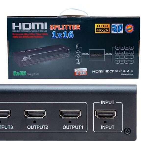 Powermaster PM-4948 16 Port 1080P 3D 16'lı HDMI Dağıtıcı
