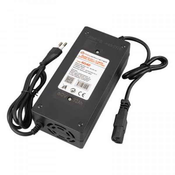Powermaster PM-6042 60 Volt - 32 Amper Elektrikli Bisiklet Şarj Cihazı Powermaster PM-6042 60 Volt - 32 Amper Elektrikli Bisiklet Şarj Cihazı