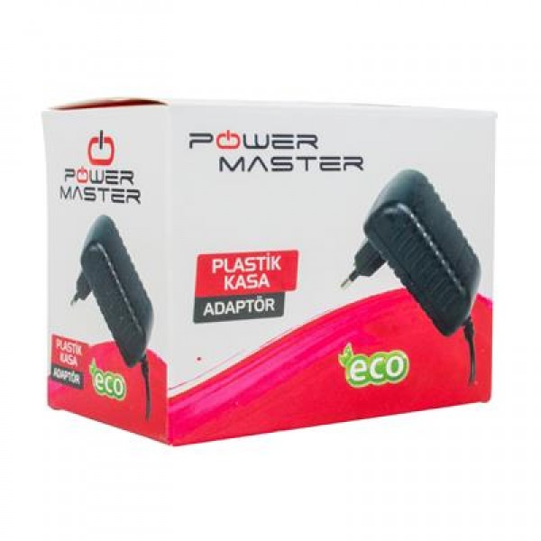 Powermaster PM-620 18 Volt - 1 Amper 3.5*1.35 Mm Uçlu Plastik Kasa Priz Tipi Adaptör