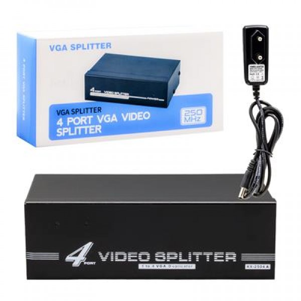 Powermaster PM-6228 4 Portlu 250 Mhz Monitör Çoklayıcı VGA Splitter Dağıtıcı Powermaster PM-6228 4 Portlu 250 Mhz Monitör Çoklayıcı VGA Splitter Dağıtıcı