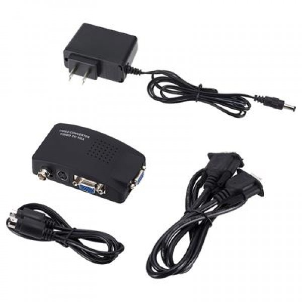 Powermaster PM-983 BNC S-Video VGA'dan VGA'ya Görüntü Dönüştürücü 1080P Destekli