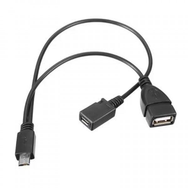 Powermaster PM-17971 USB Dişi Micro USB Erkek Dişi 20 Cm Y OTG Kablo 