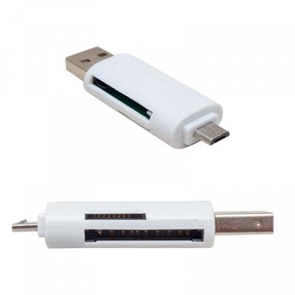 Powermaster USB To Micro USB + Kart Okuyucu Otg Çevirici