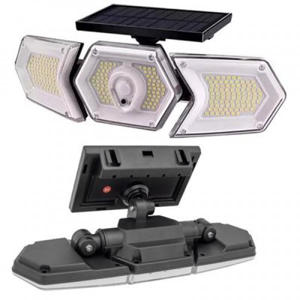 Powermaster Solar Güneş Enerjili Geniş Açılı Çift Kanatlı 254 SMD Ledli 3 Modlu Beyaz İndüksiyon Lambası W774A Powermaster Solar Güneş Enerjili Geniş Açılı Çift Kanatlı 254 SMD Ledli 3 Modlu Beyaz İndüksiyon Lambası W774A