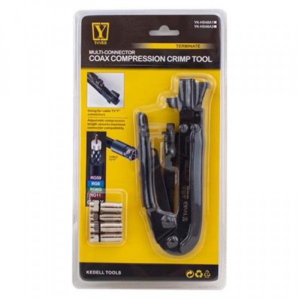 YesKit YK-H548A1 RG11 30.5-36Mm/R59-RG6 15.5-21.3Mm Sıkma Pensesi